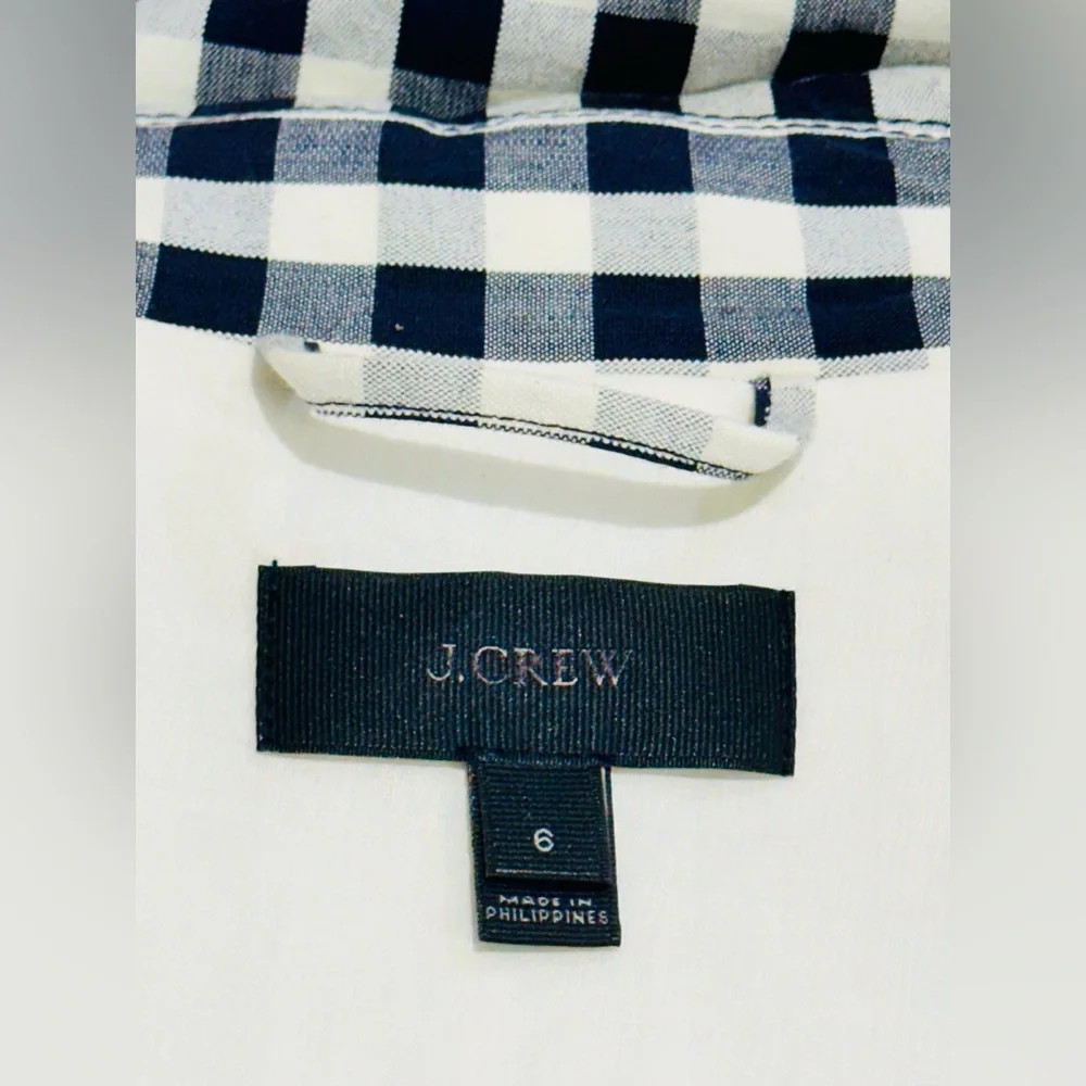 J. Crew Navy & Ivory Jacket Sz 6 - Picture 7 of 12